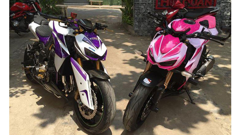 Cặp đôi Kawasaki Z1000 2014 phối màu lạ mắt tại Sài Gòn