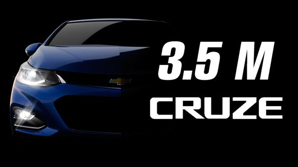 3,5 triệu xe Chevrolet Cruze được bán ra trên toàn cầu