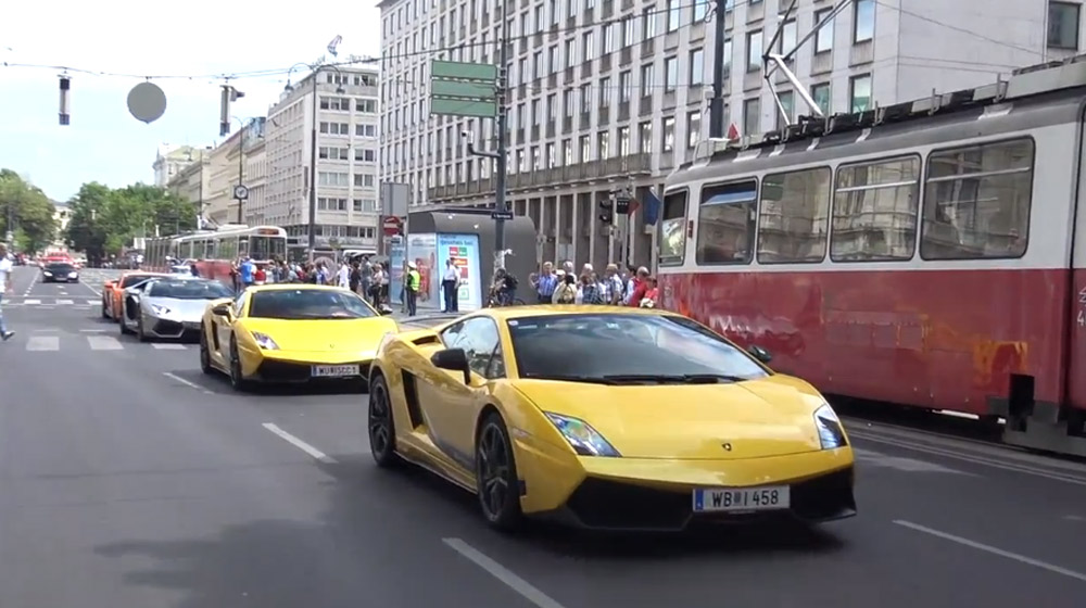 Video: Hơn 100 siêu xe náo loạn thành phố Vienna, Áo
