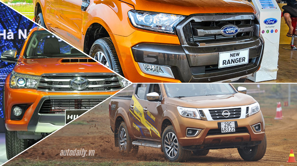 Chọn Toyota Hilux, Ford Ranger hay Nissan Navara?