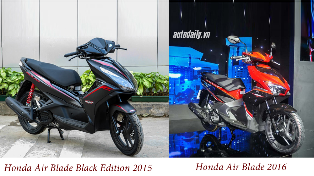 So sánh trực quan Honda Air Blade thế hệ mới và cũ